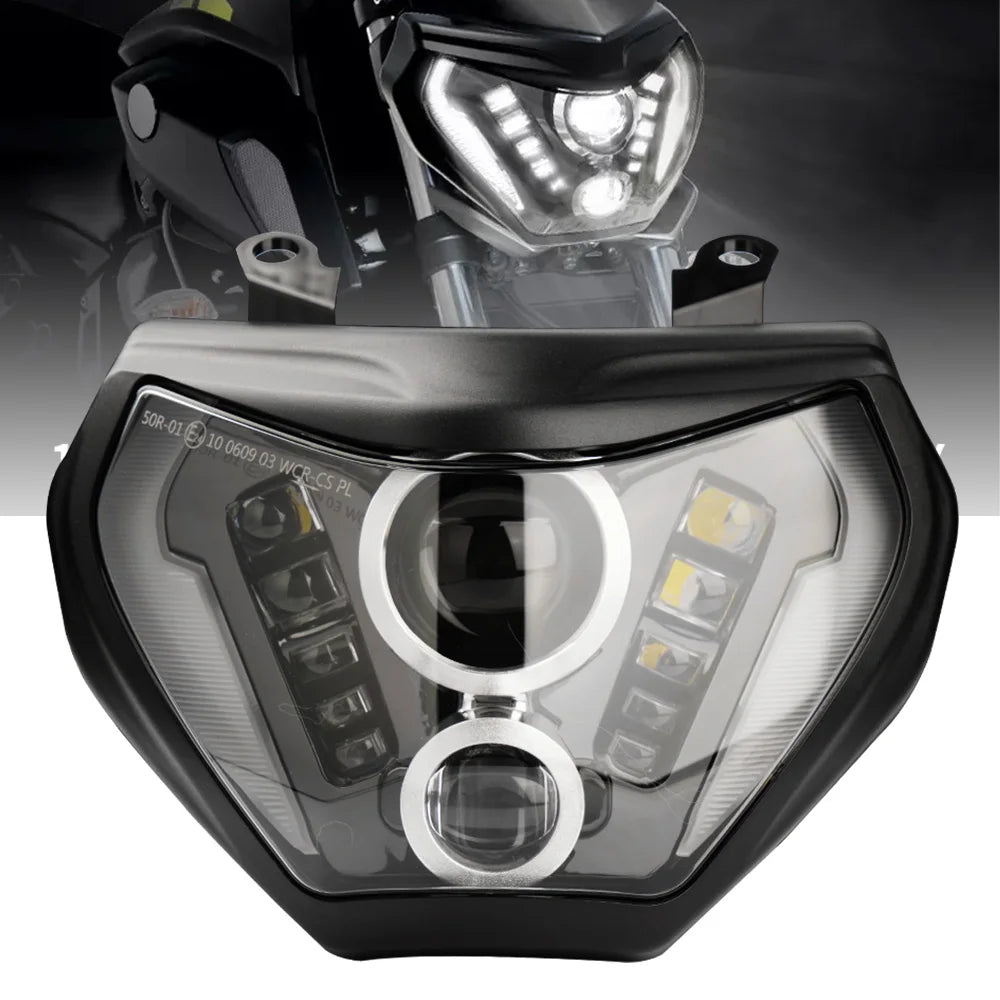 MT07 MT09 Headlight LED Lamp MT07 2018 2019 For YAMAHA H4 Headlight MT09 FZ09 2014 2015 2016 DRL 110W MT-07 MT-09 DRL Light