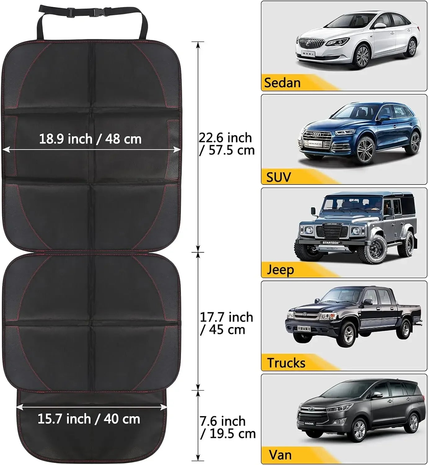 Universal Car Seat Cover Protector for Child Safety Anti-Scratch Mat Pad Waterproof Car Oxford Cushion Auto Rear Seat Protection