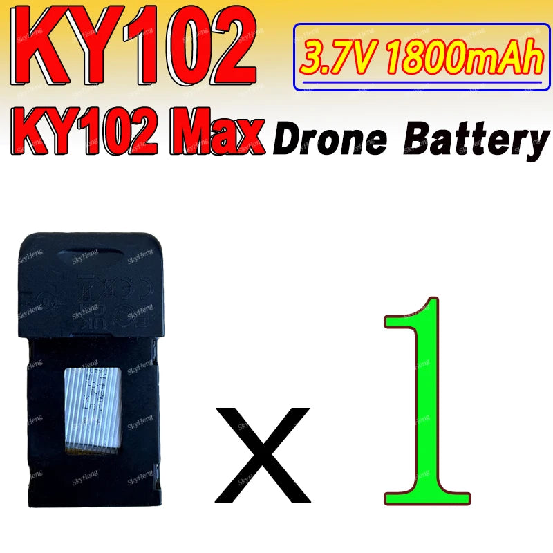 Original KY102 Drone Battery 3.7V 1800Mah Drone Original Spare Parts Flying 15 Mins KY102 Max Drone Battery
