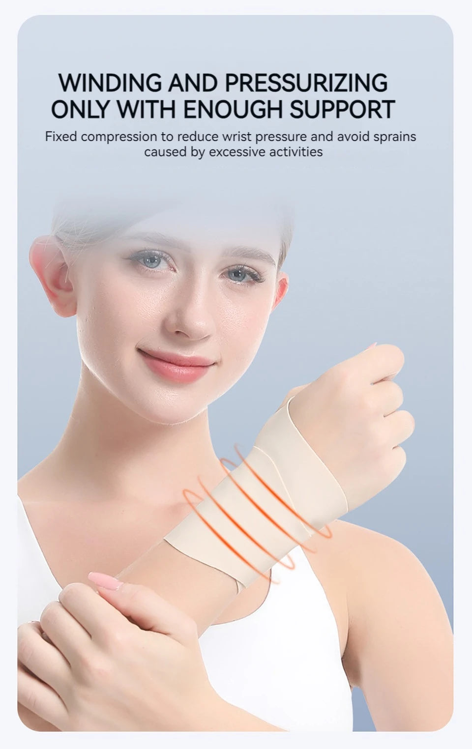 GOBYGO 1Pcs Lightweight Sports Compression Wrist Guard Pain Relief Anti-Sprain Ventilate Quick-dry Wrist Sleeve Badminton Tennis