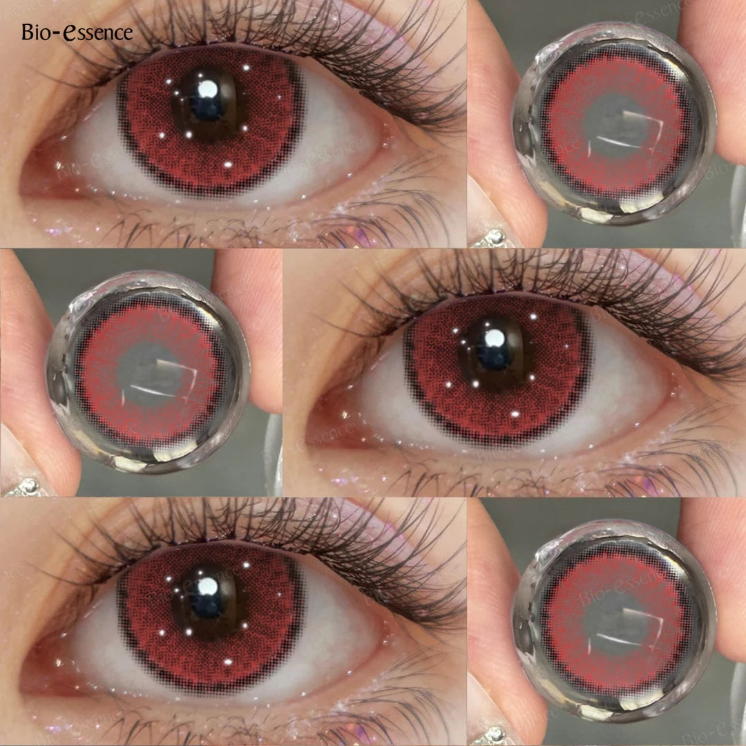 Contact Lenses for Halloween 2PCS Colored Contact Lenses Cosplay Purple Lenses 1Yearl Fashion Color Beauty Lenses Bio-essence