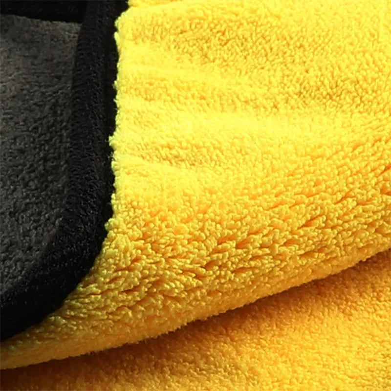 1/5Pcs 30X60cm Car Microfiber Cleaning Towels Thicken Double Layer Soft Drying Cloth Towel Car Care Detailing Towel Wash Rags