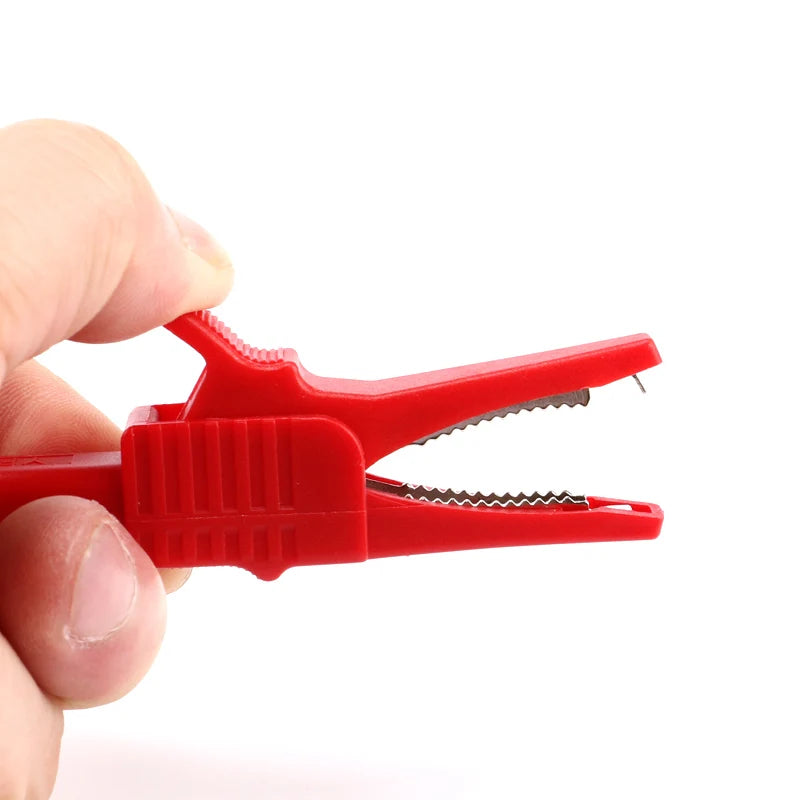 Alligator Clips wire Metal Connector DIY Clips Test Probe Black Red Color  Cableinsulated clamp testing Clamp Jumper Line