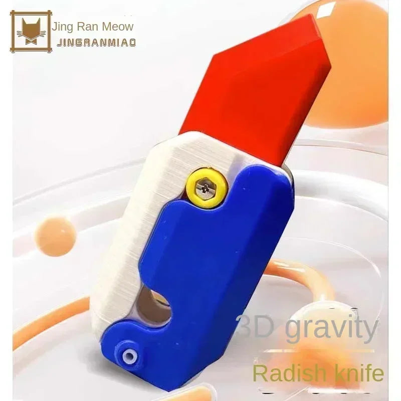3D Gravity Radish Knife Decompression Toy Q Version Super Cute Healing Knife Children's Toy Christmas Gift