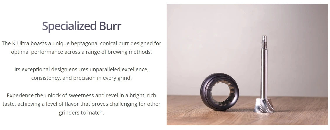 1zpresso Kultra coffee grinder Portable manual coffee mill adjustable  304stainless steel burr   special 7core burr