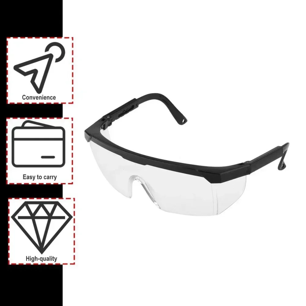 2Pairs Goggles Of Anti-Splash  Windproof And Dustproof Laboratory Industrial Riding Safety Goggles Men's And Women's Glasses