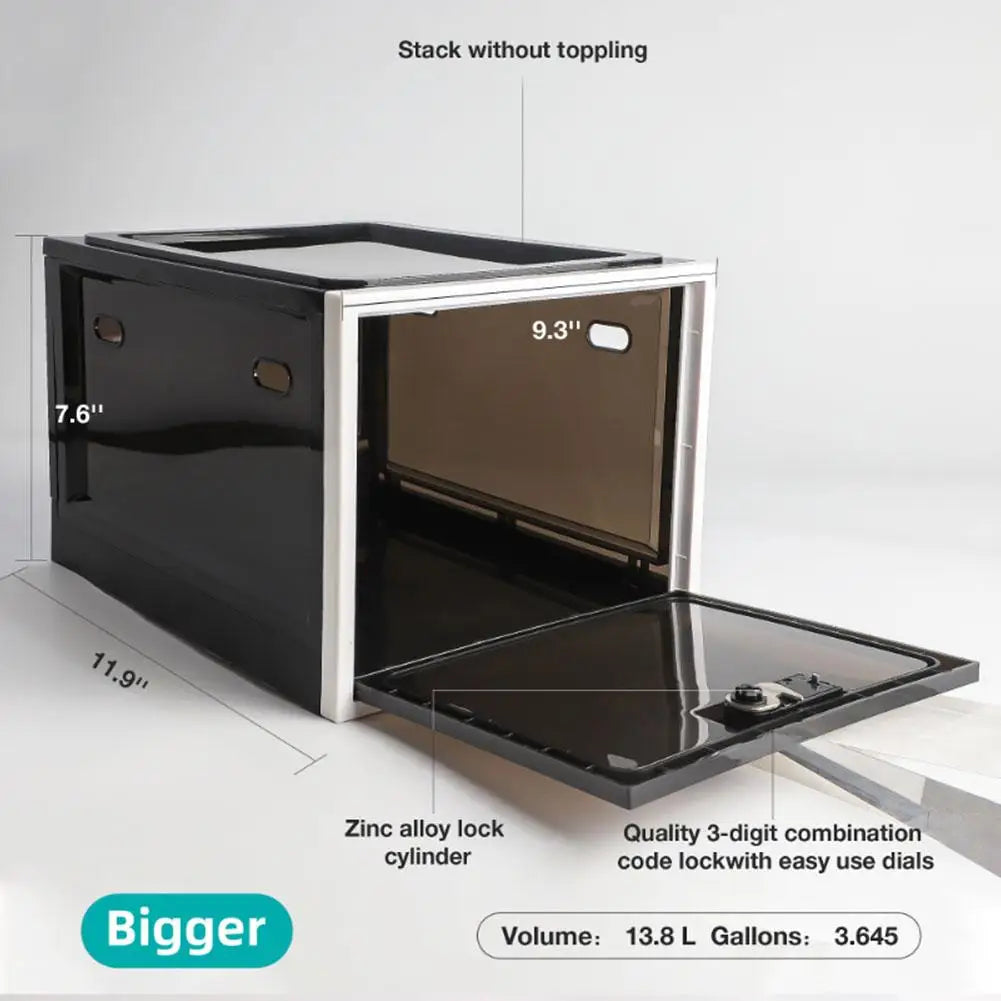 Refrigerator Food Transparent Storage Box With Combination Lock Medicine Box Compact Sanitary Mobile Phone Tablet Password Box