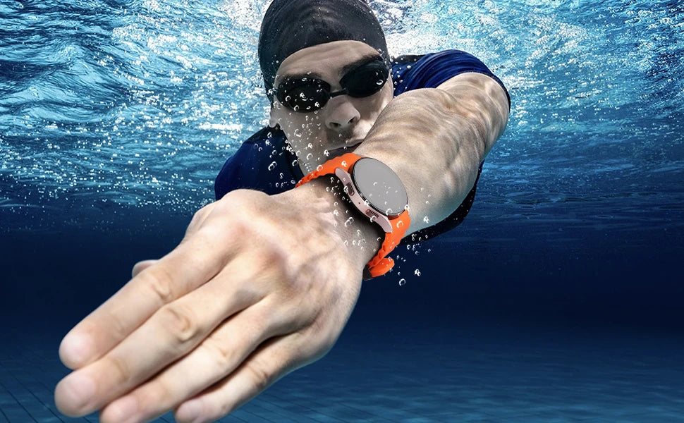 No Gaps Silicone Strap for Samsung Galaxy Watch 7 6 5 4 FE 40mm 44mm/4 6 Classic/5 Pro Sport Bracelet Galaxy Watch 7 Band 44 mm