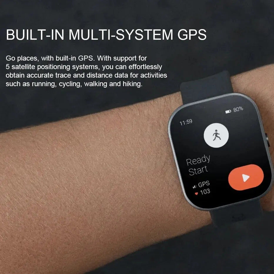 Global Version CMF by Nothing Watch Pro 1.96" AMOLED Bluetooth 5.3 BT Calls with AI Noise Reduction GPS Smartwatch