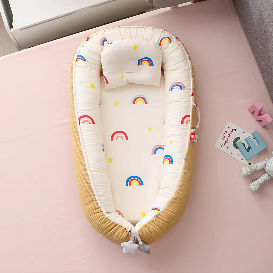 2025 Breathable Detachable and Washable Portable Baby Bassinet - Bionic Travel Crib