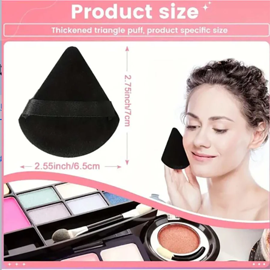 5 pcs new triangular sponge puffs with a soft  skin friendly and delicate makeup feel  suitable for home or travel use