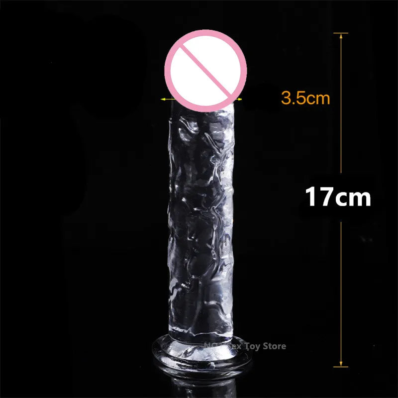 New 1PC 25cm Sex Toys For Women Men Jelly Realistic Dildos With Super Strong Suction Cup Artificial Penis G-spot Simulation 2#