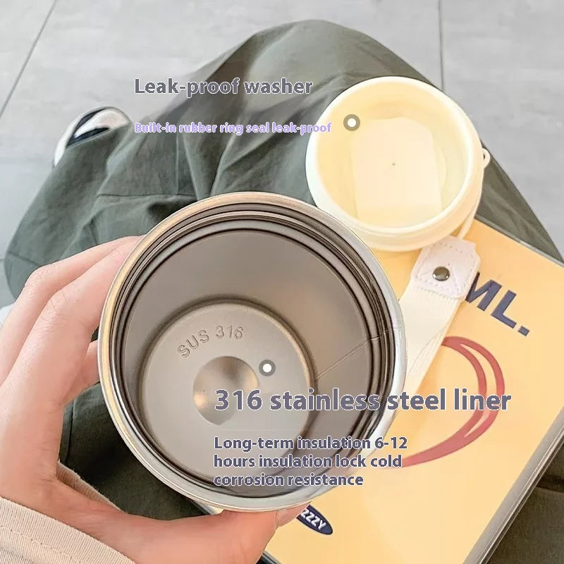 Cute Cartoon Children Insulated Cup With High Appearance 304 Stainless Steel Large Capacity Student Children Portable Water Cup