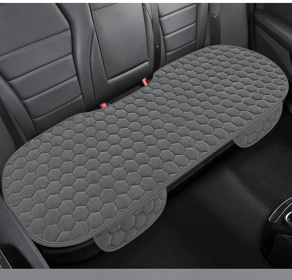 Winter short plush car single piece seat cushion thickened warm front single seat square cushion rear row long cushion