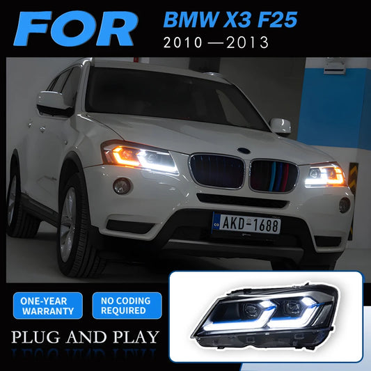 Headlight For BMW X3 F25 LED Headlights 2010-2013 Head Lamp Car Styling DRL Signal Projector Lens Auto Accessories Lights