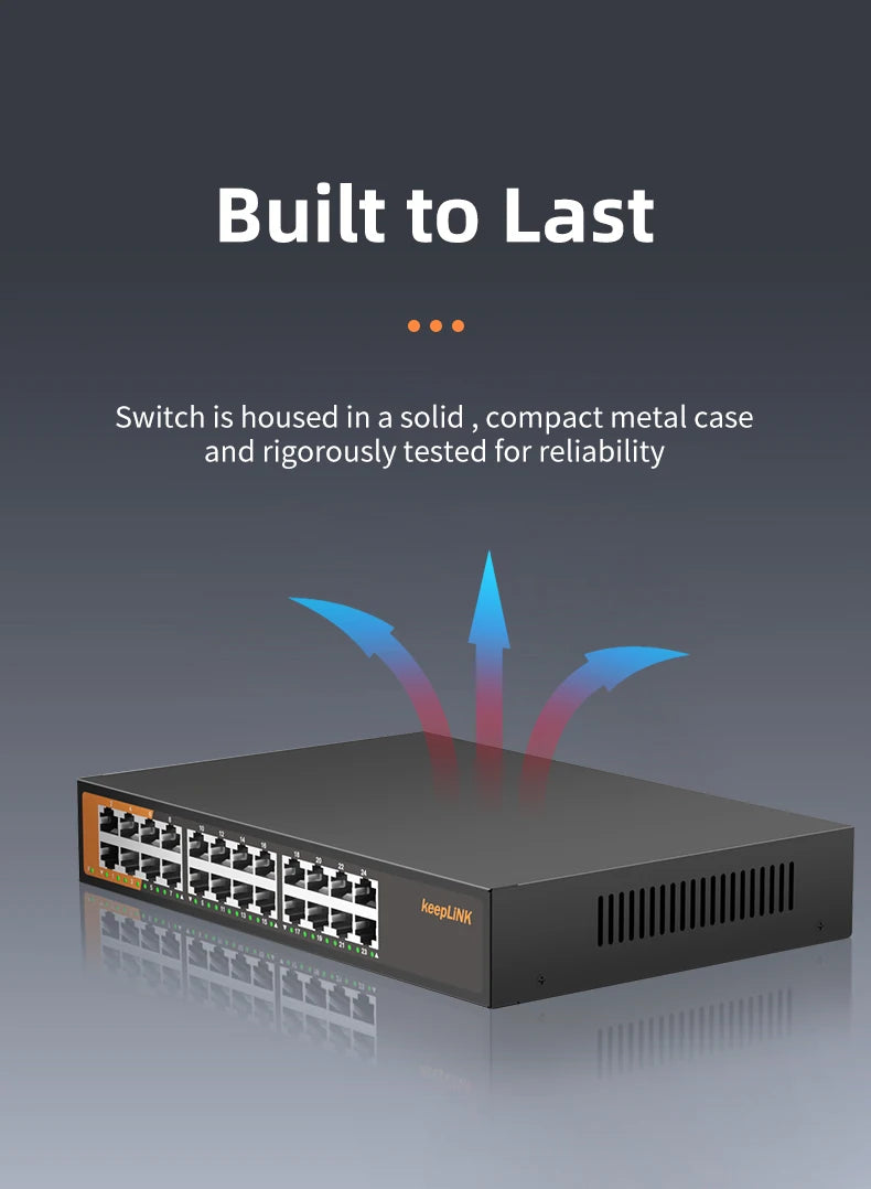 KeepLiNK 24-Port Gigabit Ethernet Switch Unmanaged Plug and Play