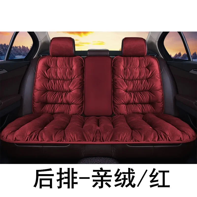 Winter Warm Car Seat Cushion Front Single Seat Rear Seat Cushion Down Plush Butt Cushion Chair Cushion with Backrest