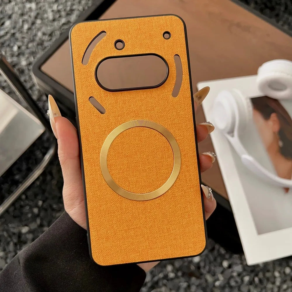 For Nothing Phone 3A Pro Case Luxury PU Magnetic Wireless Charging Protective Back Cover Case For Nothing Phone 3A 2A 3 A Shell