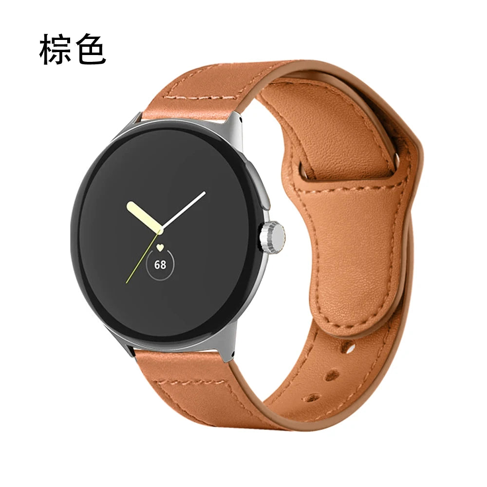 leather strap For Google Pixel Watch1/2/3 45mm stylish and lightweight For Google Pixel Watch 41mm strap