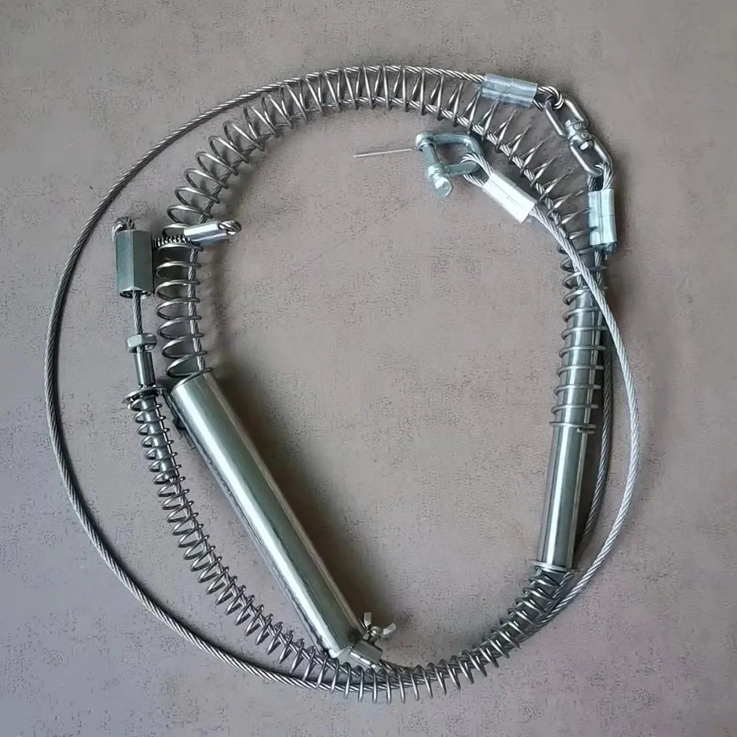 1PC Stronger Spring For the Wild Boar Trap Replacement With Nuts Wire Rope Dia 4mm