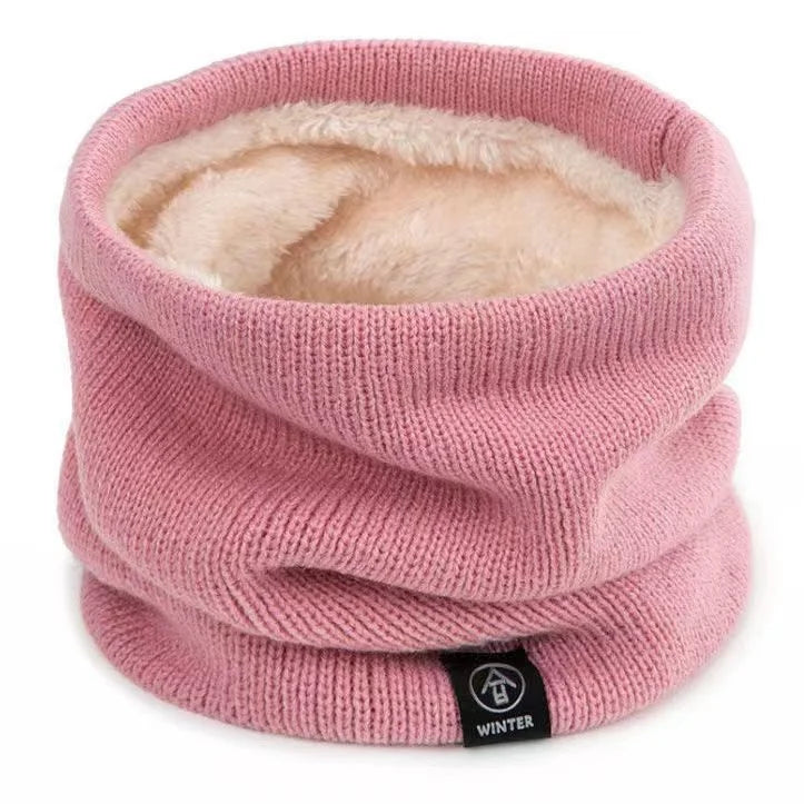 Fashion Women Knitted Scarf Solid Cashmer Like Winter Snood Scarves Lady Warm Wool Fur Thick Unisex Men Neck Scarfs Ring