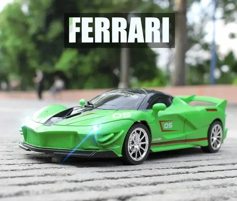 1:18 Radio Remote Control Car Chargeable RC Car High Speed 15km/h 2.4G With LED Light Toys for Boys Girls Vehicle Racing Hobby