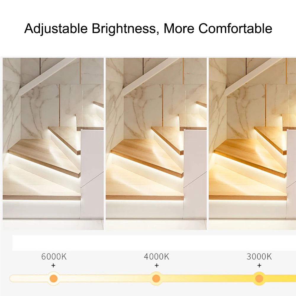 Adjustable Brightness For Stairs Flexible Strip LED Motion Sensor Stair Light Controller Kit DC 12V 24V 32 Channels