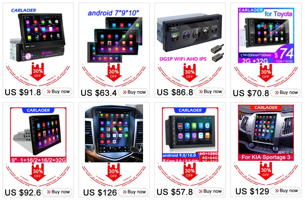 2 din android 10 Universal Car Multimedia Radio Player CarPlay 2Din Stereo For Toyota VIOS CROWN CAMRY HIACE PREVIA COROLLA RAV4