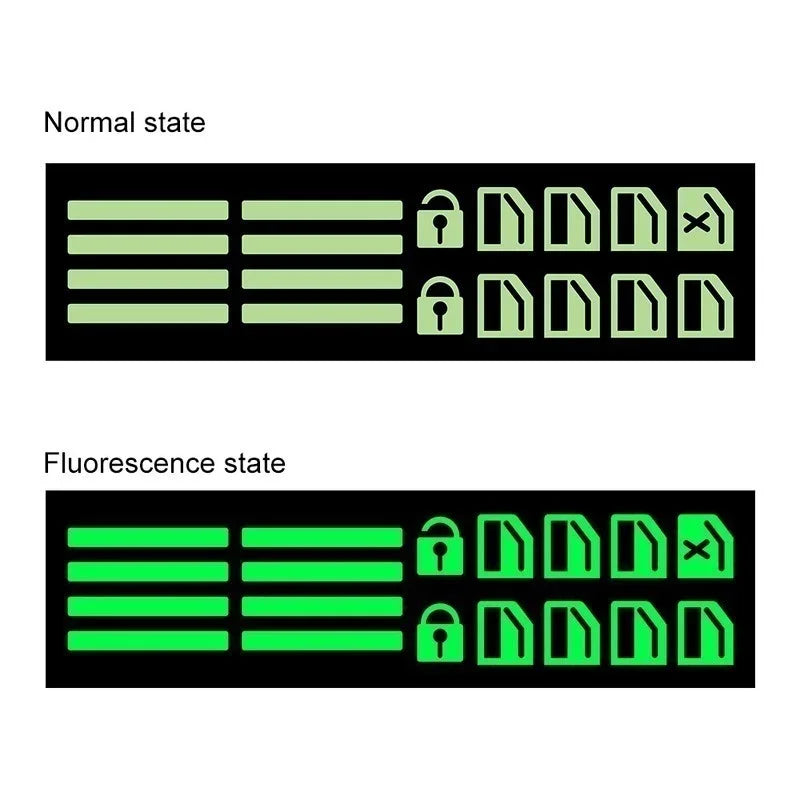 Car Interior Stickers Auto Accessories Car Window Button Luminous Sticker Lifter Switch Night Fluorescent Decals