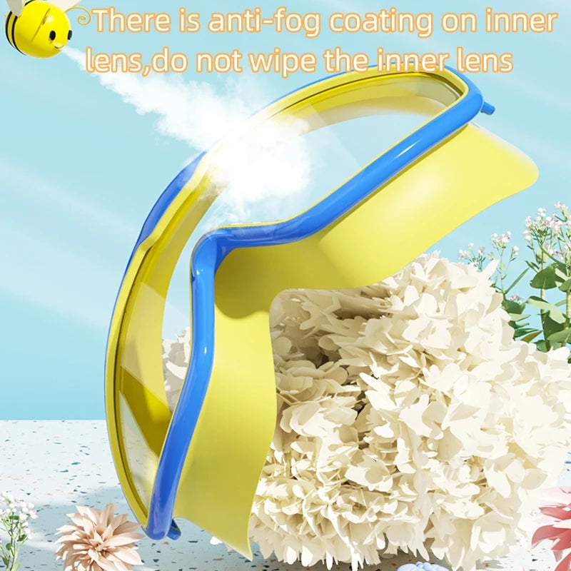 Kids Swimming Goggles Big Frame HD View Anti-fog Waterproof Children's Swim Goggles Boys and Girls Multi-color to Choose