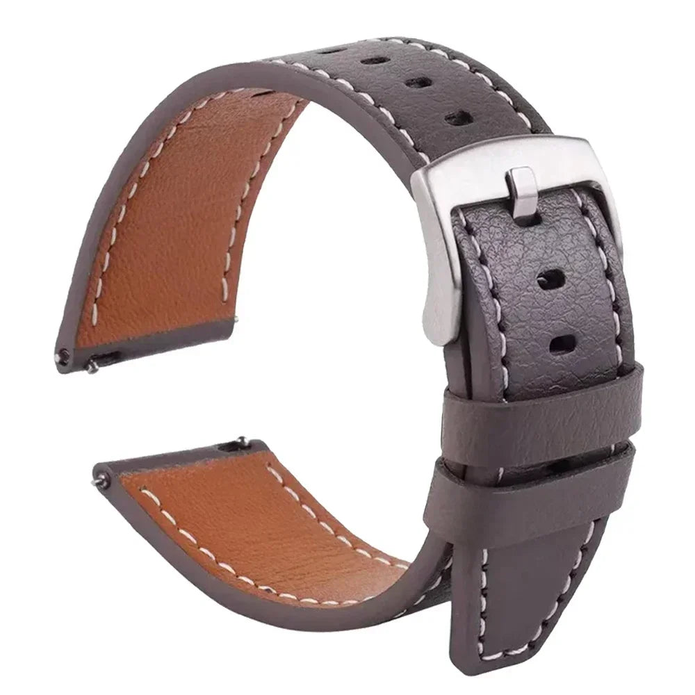 20mm 22mm Strap For Samsung Galaxy watch 7/6/4/5 pro/classic/gear s3/active 2 Soft Leather Wristband for Huawei GT 5 4 3 2 Band