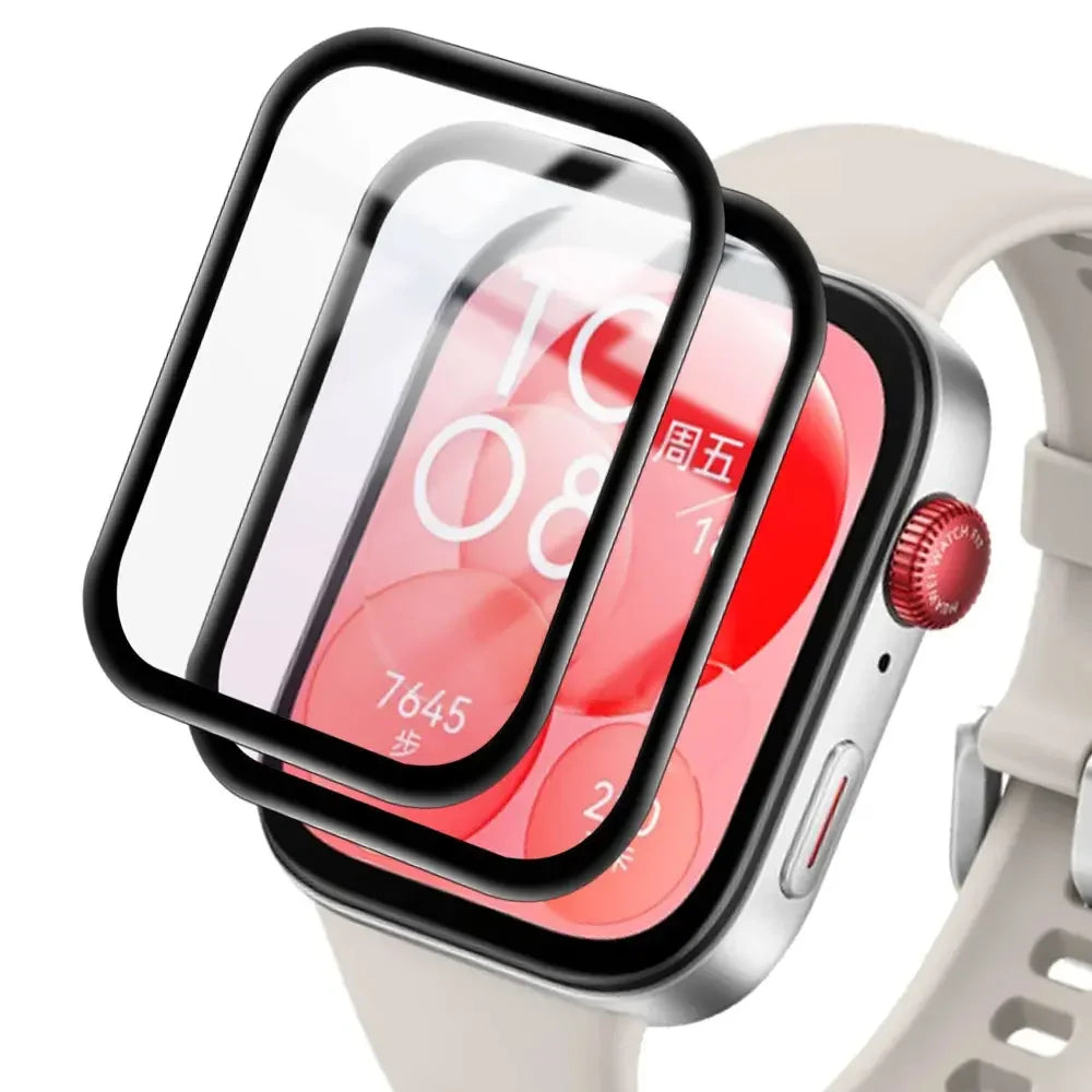 Screen Protector for Huawei Watch Fit 3 3D Curved Screen Protector for Huawei Watch Fit3 Ultra-HD Full Coverage Protective Film