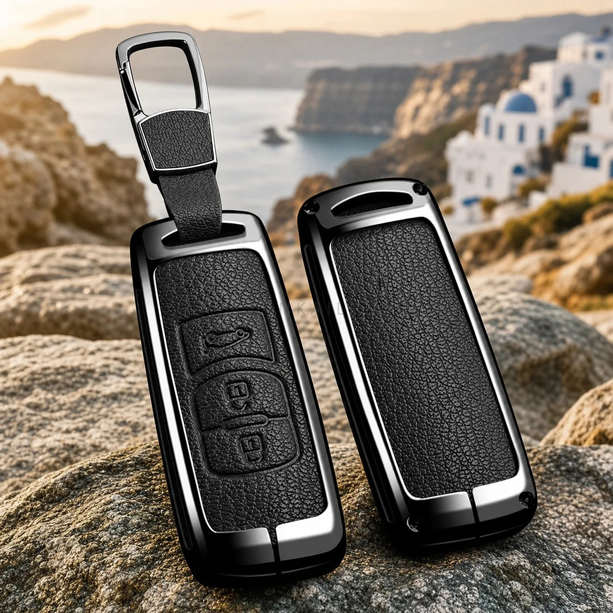 Suitable for Mazda Axela Atenza 3 2 6 CX3 CX5 CX30 CX8 CX9 MX5 SKYACTIV Zinc Alloy Car Key Cover Leather Car Key Bag Holder