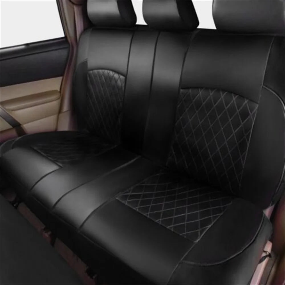9pcs/Set Universal Car Seat Set PU Leather Car Seat Cushion Fully Surrounded Protective Pad Anti-Scratch Car Interior Accessorie
