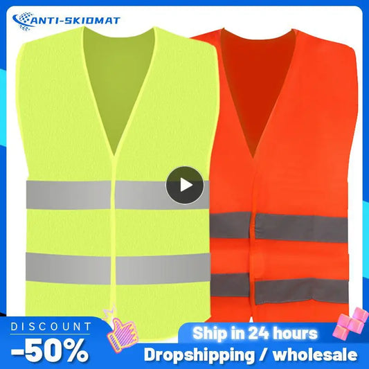 High Visibility High Reflective Safety Fluorescent Emergency High Visibility Jacket For Car Car Emergency Reflective Vest Mesh