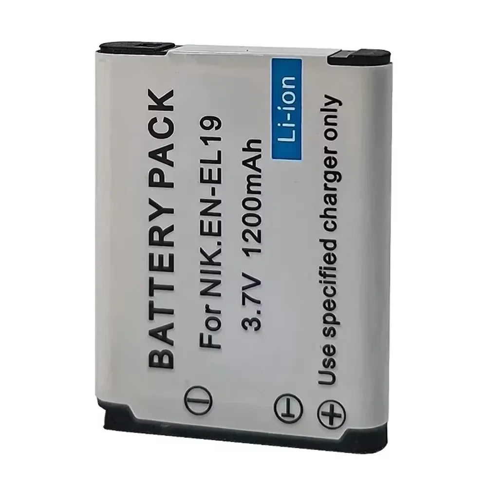 EN-EL19 ENEL19 EN EL19 Camera Battery+LED Dual Charger for Nikon Coolpix S6600 S6900 S2600 S3100 S4100 S5200 S6400 W150 Battery