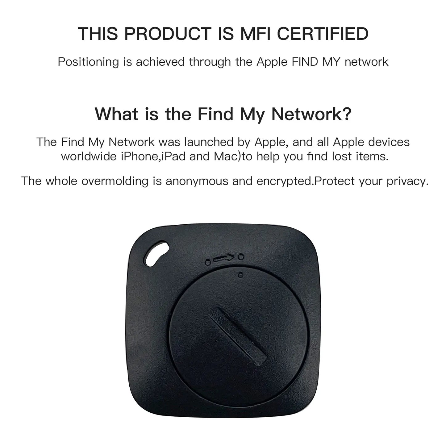 Smart Bluetooth GPS Tracker Work with Apple Find My APP ITag Anti Lost Reminder Device MFI Rated Locator Car Key Pet Kids Finder