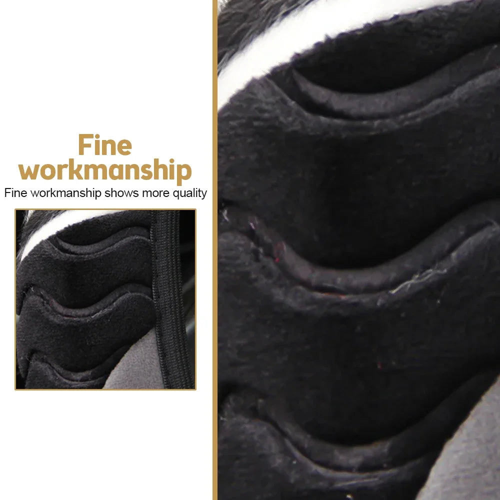 Universal Car Steering Wheel Cover Little Monster Styling Decor Steering Wheel Elastic Covers for Men Women Winter Plush Warm