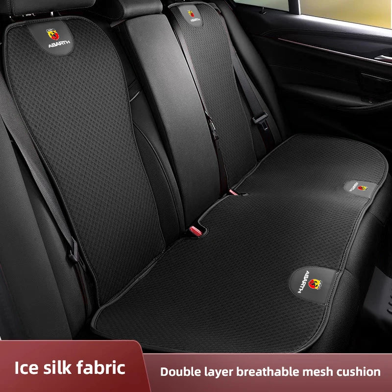 Car Ice Silk Seat Cushion Seat Covers For Fiat 500 Abarth Punto Panda Doblo Stilo Backrest Mat Rear Seat Cushion Car Interior