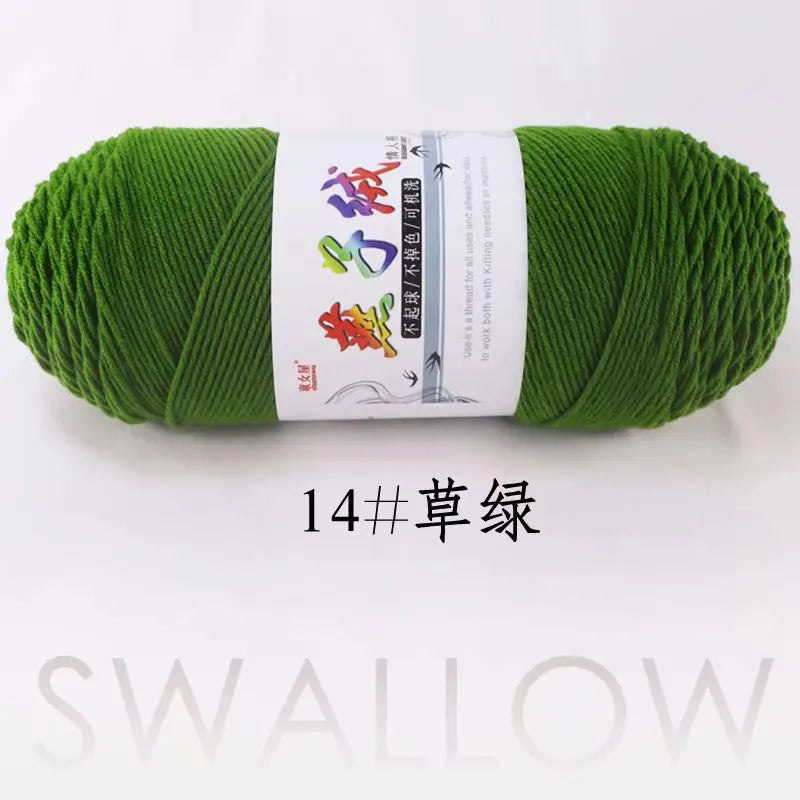 1Pc 200g Milk Cotton yarn for hand knitting Acrylic Crocheting Thread Yarn Crochet Doll sweater bag blanket slipper