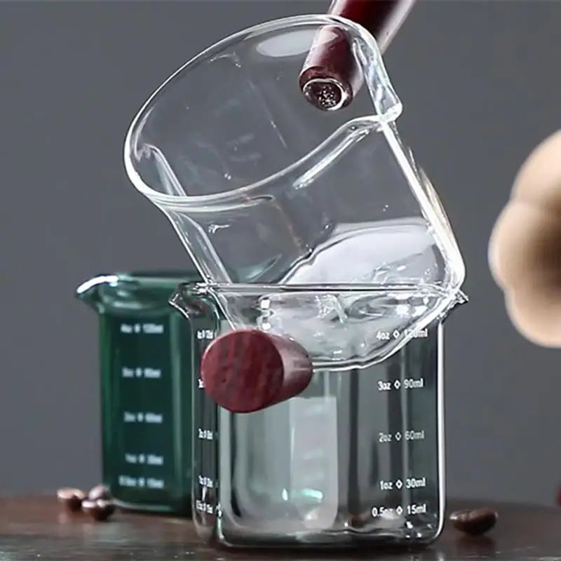 Coffee Cups Liquid Heavy Glasses Home Kitchen Accessorie Double Spouts Espresso Measuring Cup With Handle Shot Glass