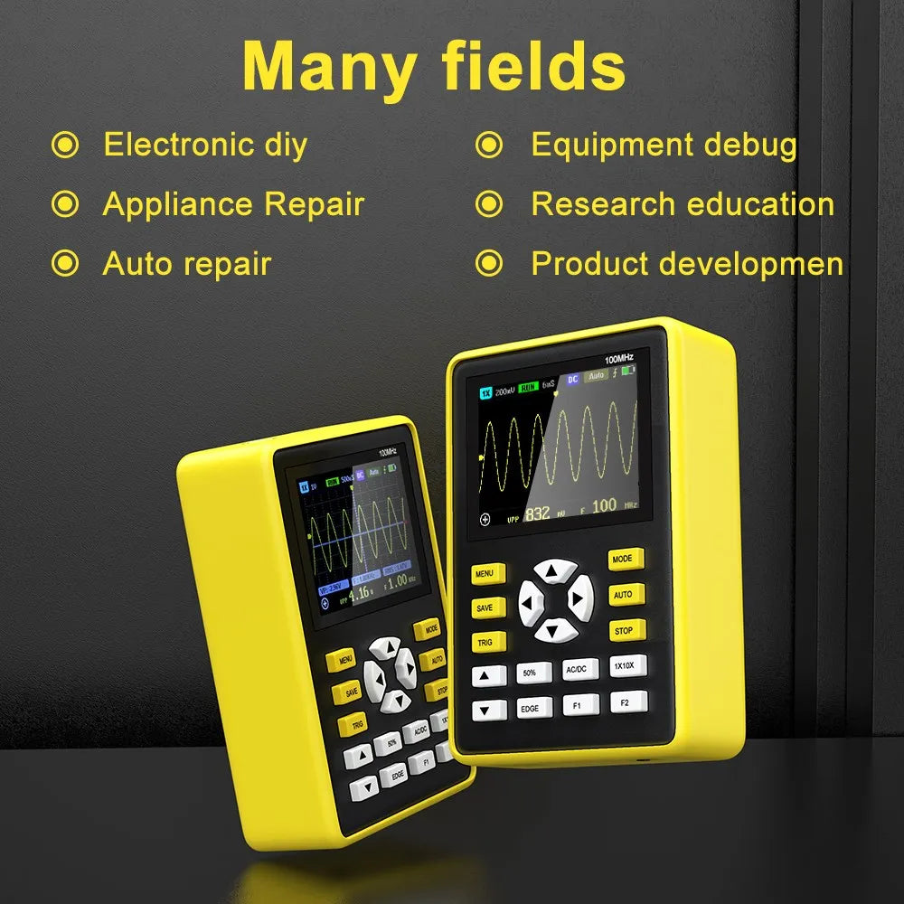 FNIRSI-5012H Handheld Digital Oscilloscope 500MS/s Sampling Rate 100MHz Analog Bandwidth 2.4 Inches Support Waveform Storage