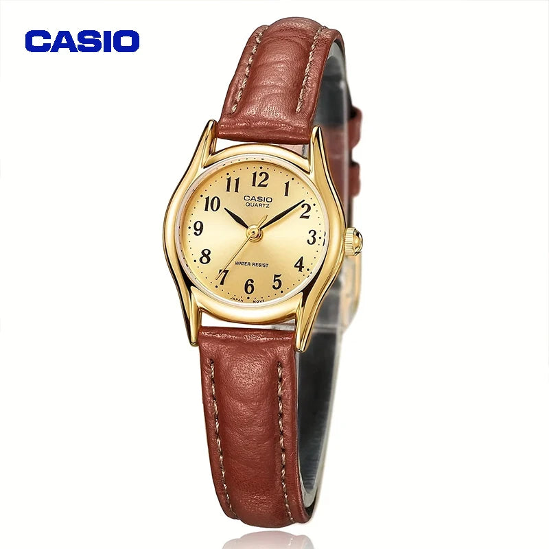 Casio LTP-1094Q Women's Watch Treasure Time Simple Belt Simple Cartoon Vintage Leather Brown Black Watch for Women Women's Watch