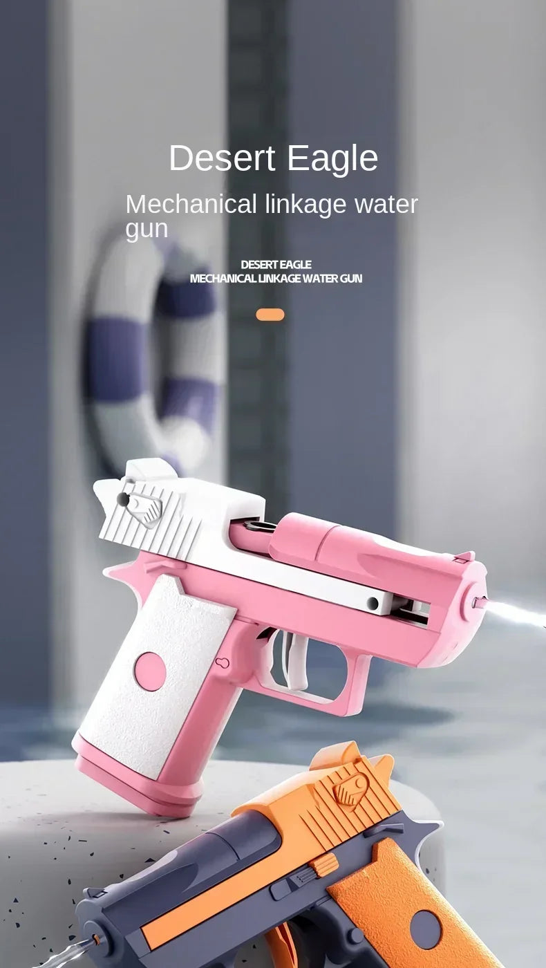 Desert Eagle Large Water Gun Capacity High Voltage Linkage Continuous Fire Glock Summer Water Battle Beach Children's Water Gun