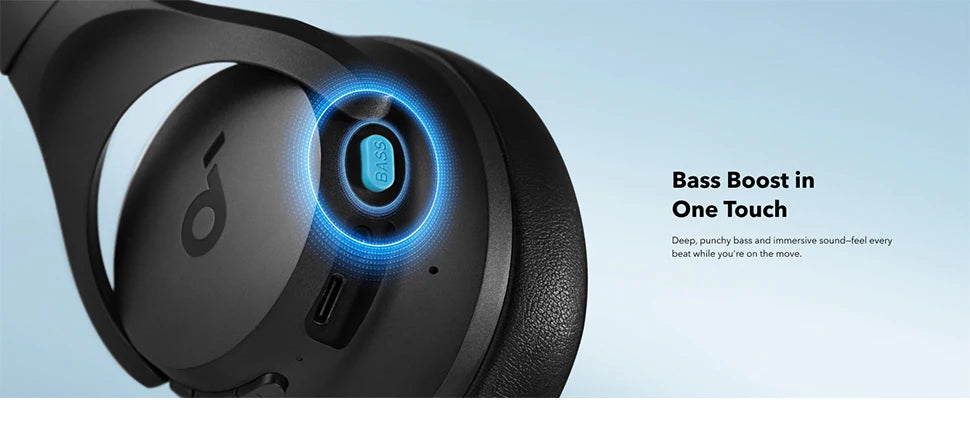 Soundcore by Anker Q11i Wireless Over-Ear Bluetooth Headphones Deep Bass Wireless Bluetooth Earphones 60H Wireless Headphones