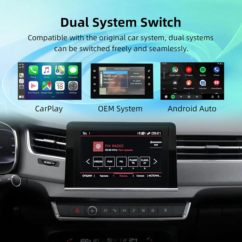 Wireless Carplay Android Auto Fits For Peugeot&Citroren SMEG&MRN NAC 208 308 508 3008&C4 DS3 DS4 DS5 Reverse Camera