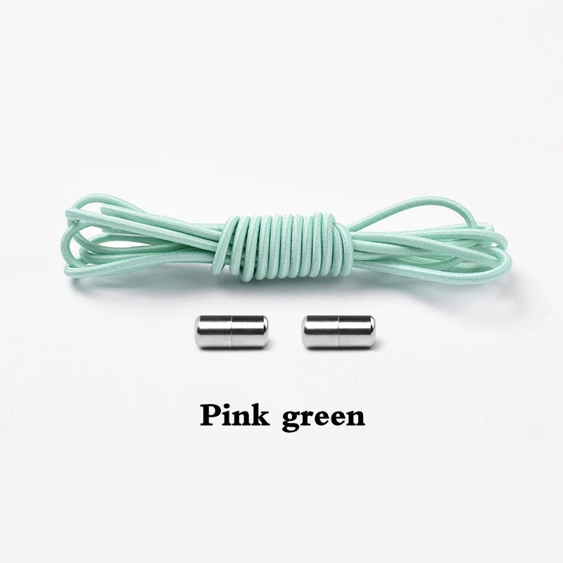 Elastic Laces Sneakers Round Shoelaces without ties Rubber No Tie Shoe laces Shoes Kids Adult Quick Shoe lace Rubber Bands