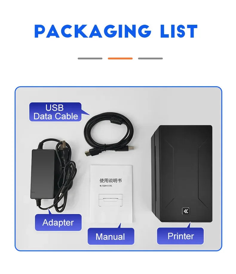 D100 thermal label printer, desktop label printer, wireless compatible with mobile phones and computers, suitable for shipping