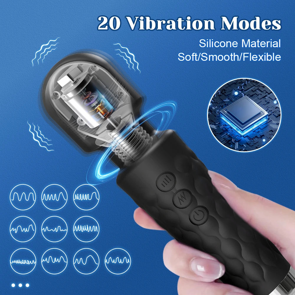 20 Speeds Vibrator Sex Toys for Woman Dildo Magic Wand Anal Clitoris Stimulator Wireless Vibrator Female Masturbator Sexy Toys