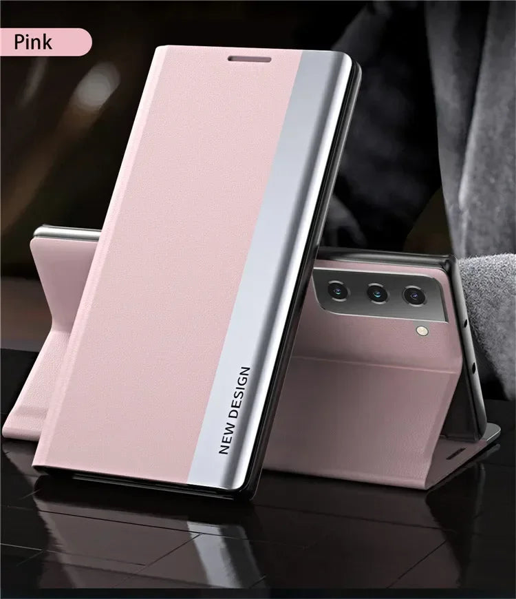 Luxury Leather Flip Case For Samsung Galaxy S25 Edge S24 S23 S22 S21 S20 Ultra S10 Plus S23 S21 S24 FE Note 20 Ultra Stand Cover